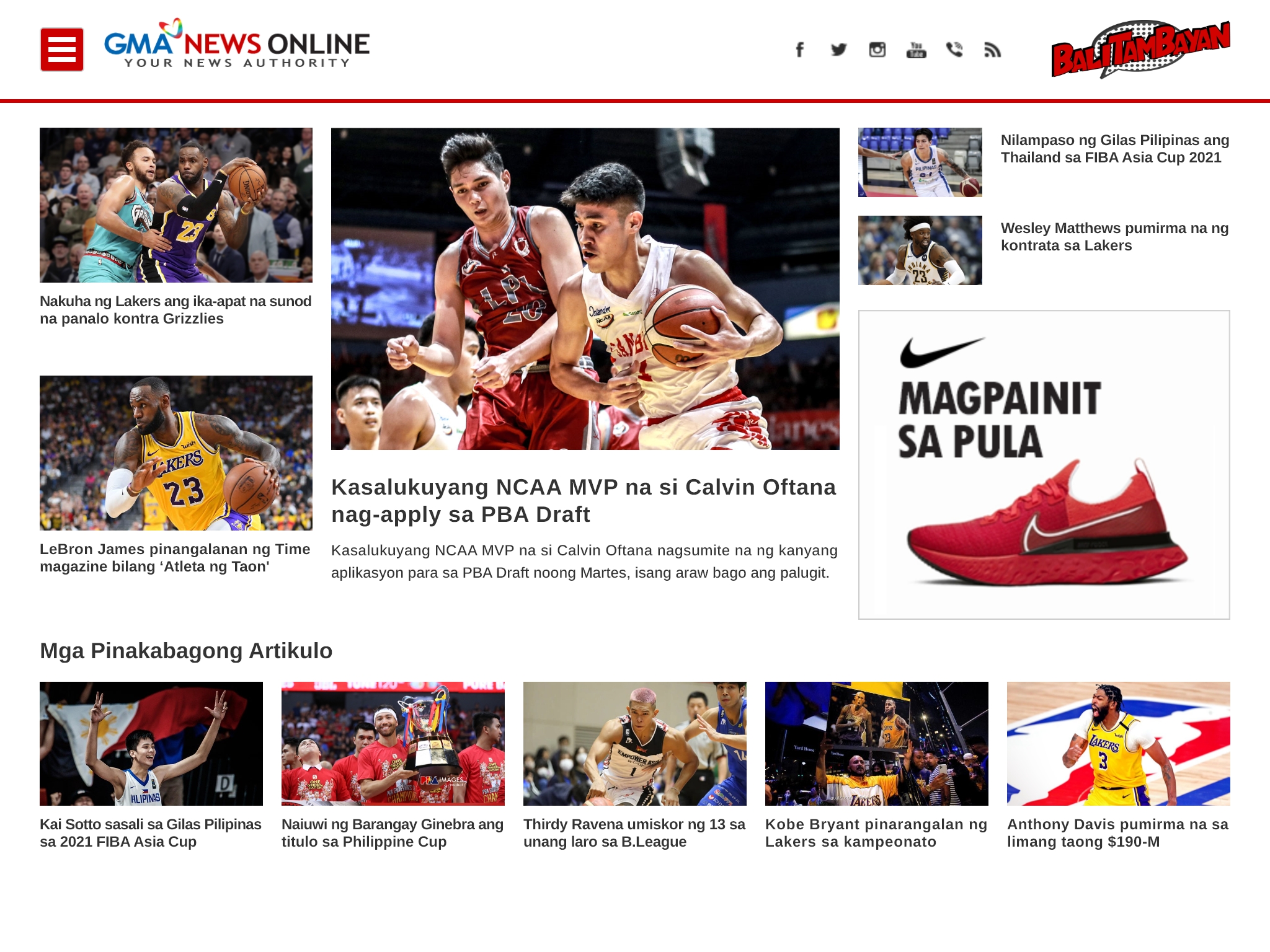 Sports, Tagalog